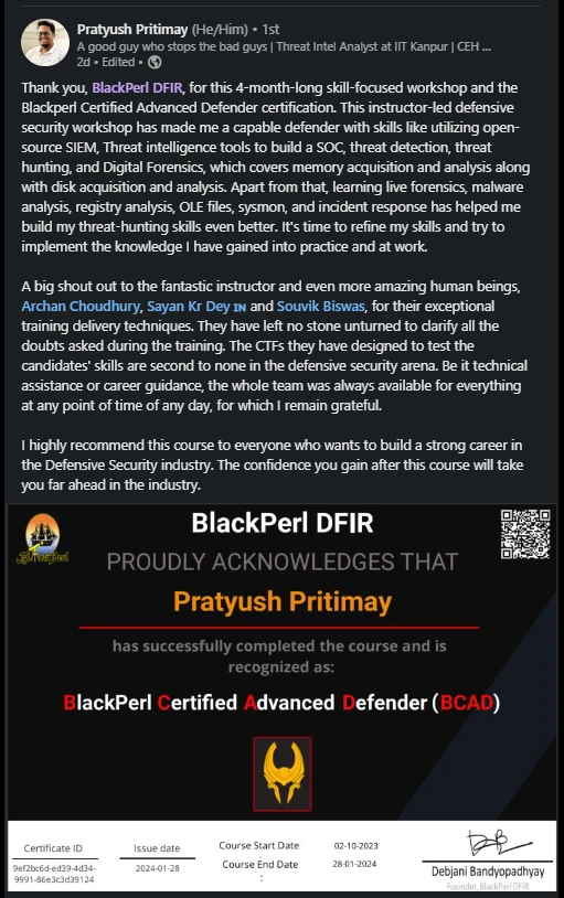 Learner review details