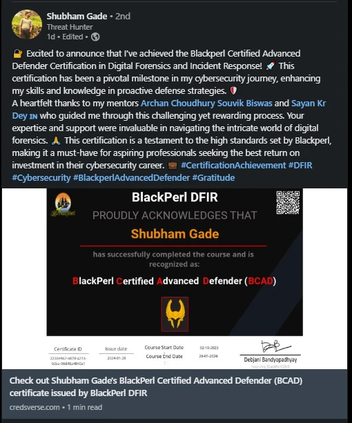 Learner review details